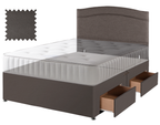 Toledo Brown Faux Leather Contract Divan