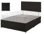 Toledo Black Faux Leather Contract Divan