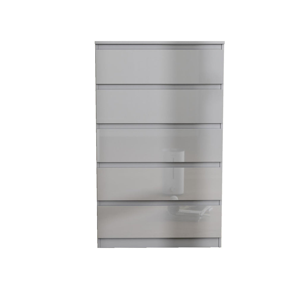 Soho 2 Door Wardrobe & 5 Drawer Chest High Gloss 3 Piece Bedroom Set