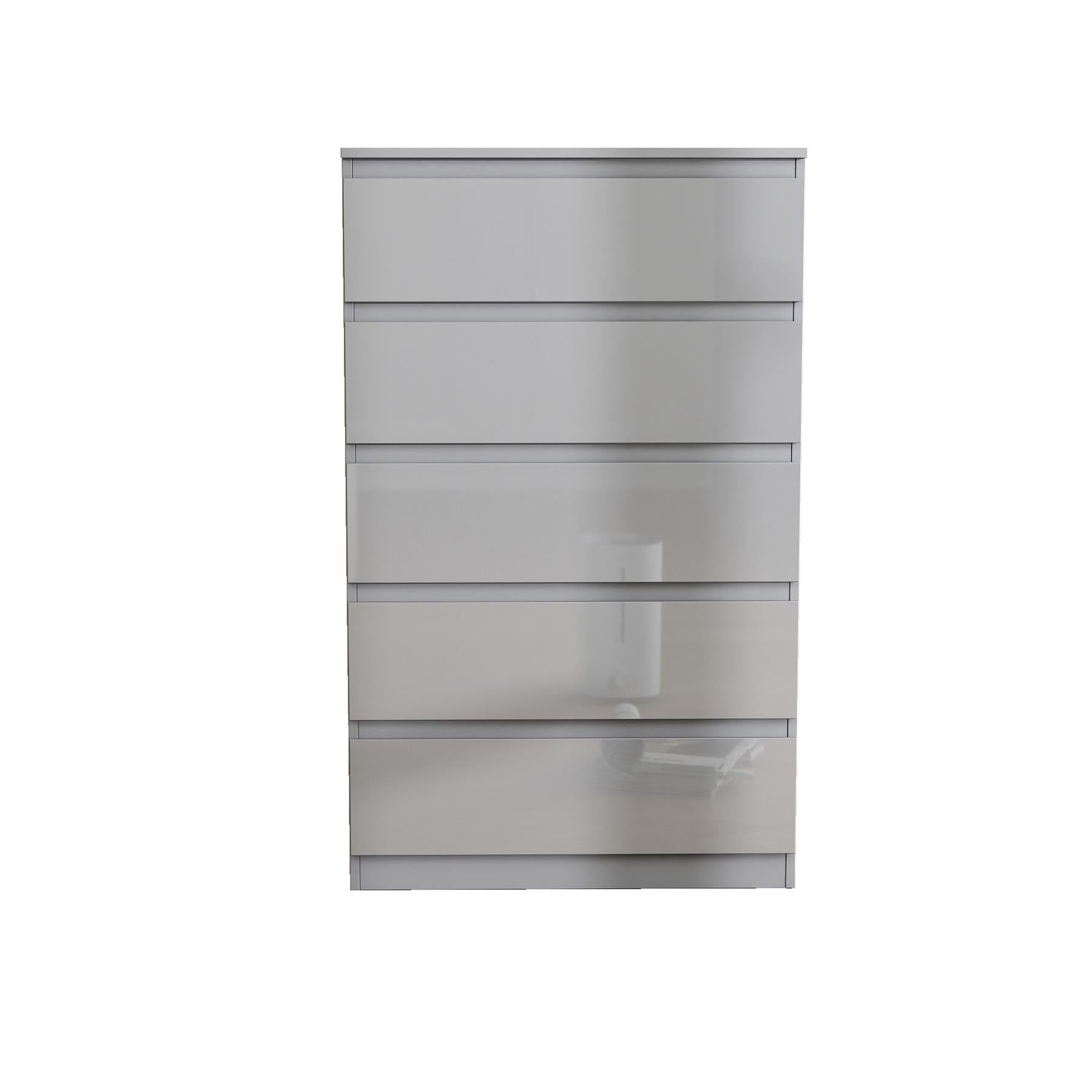 Soho 2 Door Wardrobe & 5 Drawer Chest High Gloss 3 Piece Bedroom Set