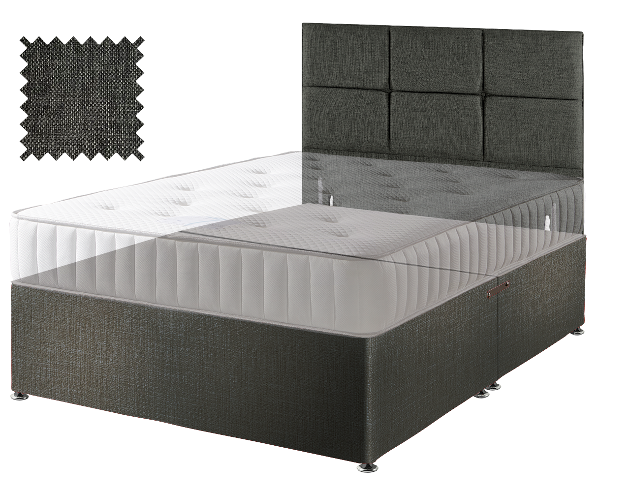 Linoso Charcoal Contract Divan