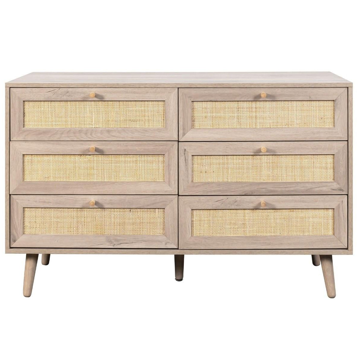 Willow Rattan 3 Door Wardrobe 3 Piece Bedroom Set