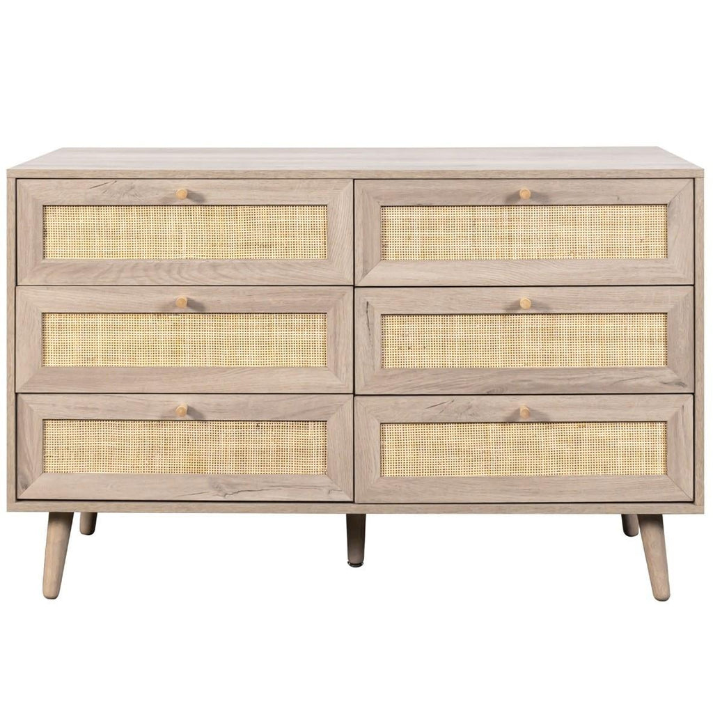 Willow Rattan 2 Door Wardrobe 3 Piece Bedroom Set