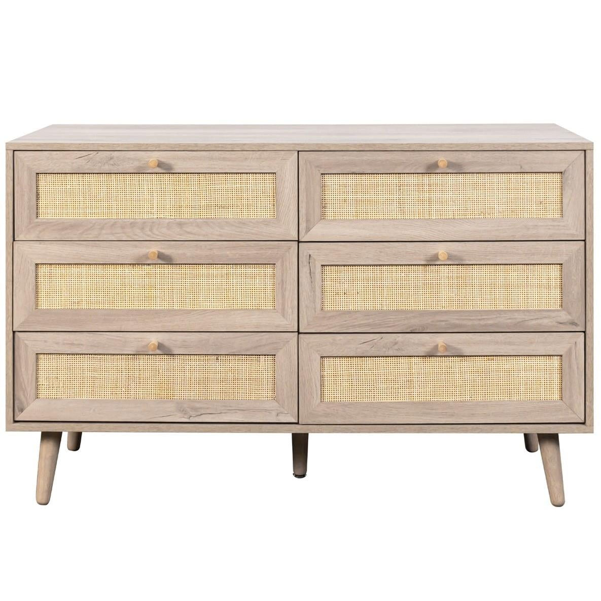 Willow Rattan 2 Door Wardrobe 3 Piece Bedroom Set