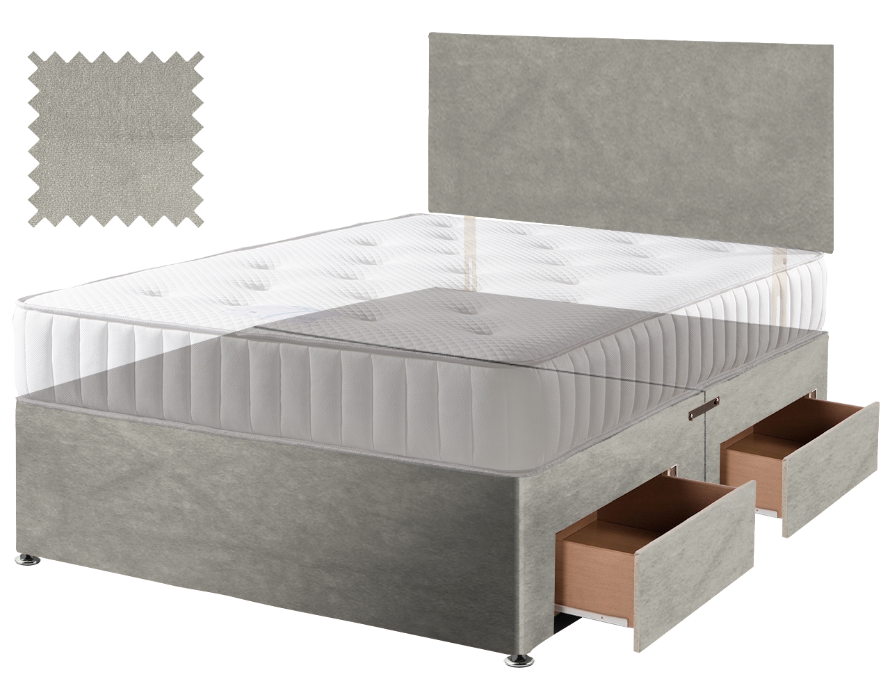 Premium Malia Silver Contract Divan