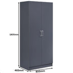 Highbury 2 Door Double Wardrobe & 1 Drawer Bedside 2 Piece Bedroom Set
