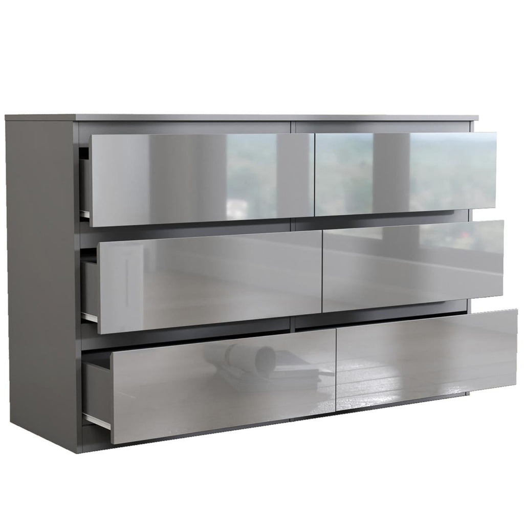 Soho 2 Door Wardrobe, 6 Drawer Chest & Bedside Tables 4 Piece Bedroom Set