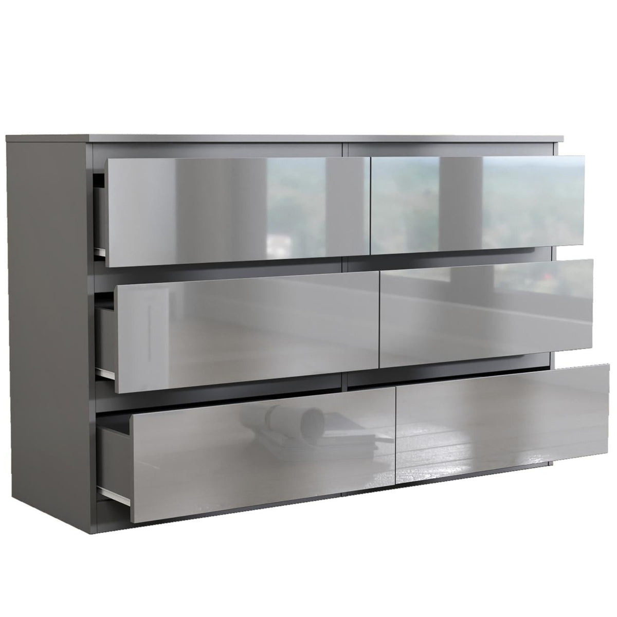 Soho 2 Door Wardrobe, 6 Drawer Chest & Bedside Tables 4 Piece Bedroom Set
