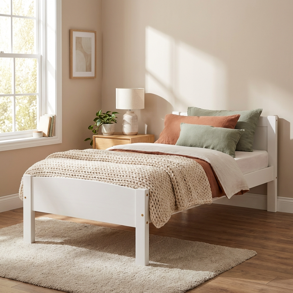 Amber Wooden Bed Frame