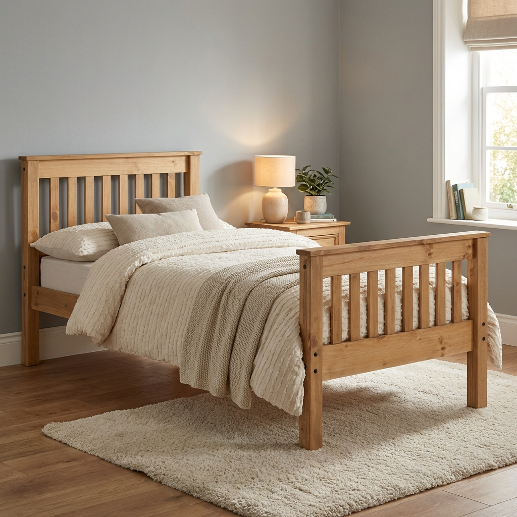 Monaco High Foot End Wooden Bed Frame