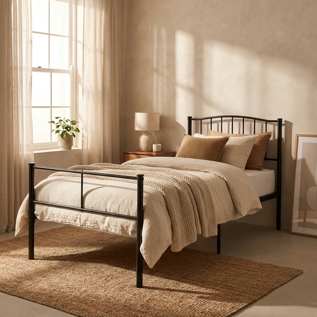Newton High Foot End Metal Bed Frame
