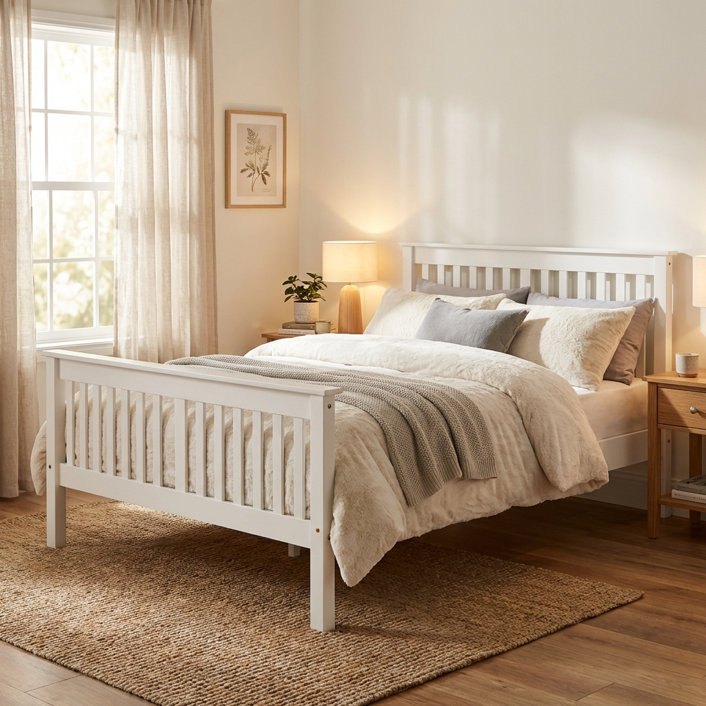 Monaco High Foot End Wooden Bed Frame