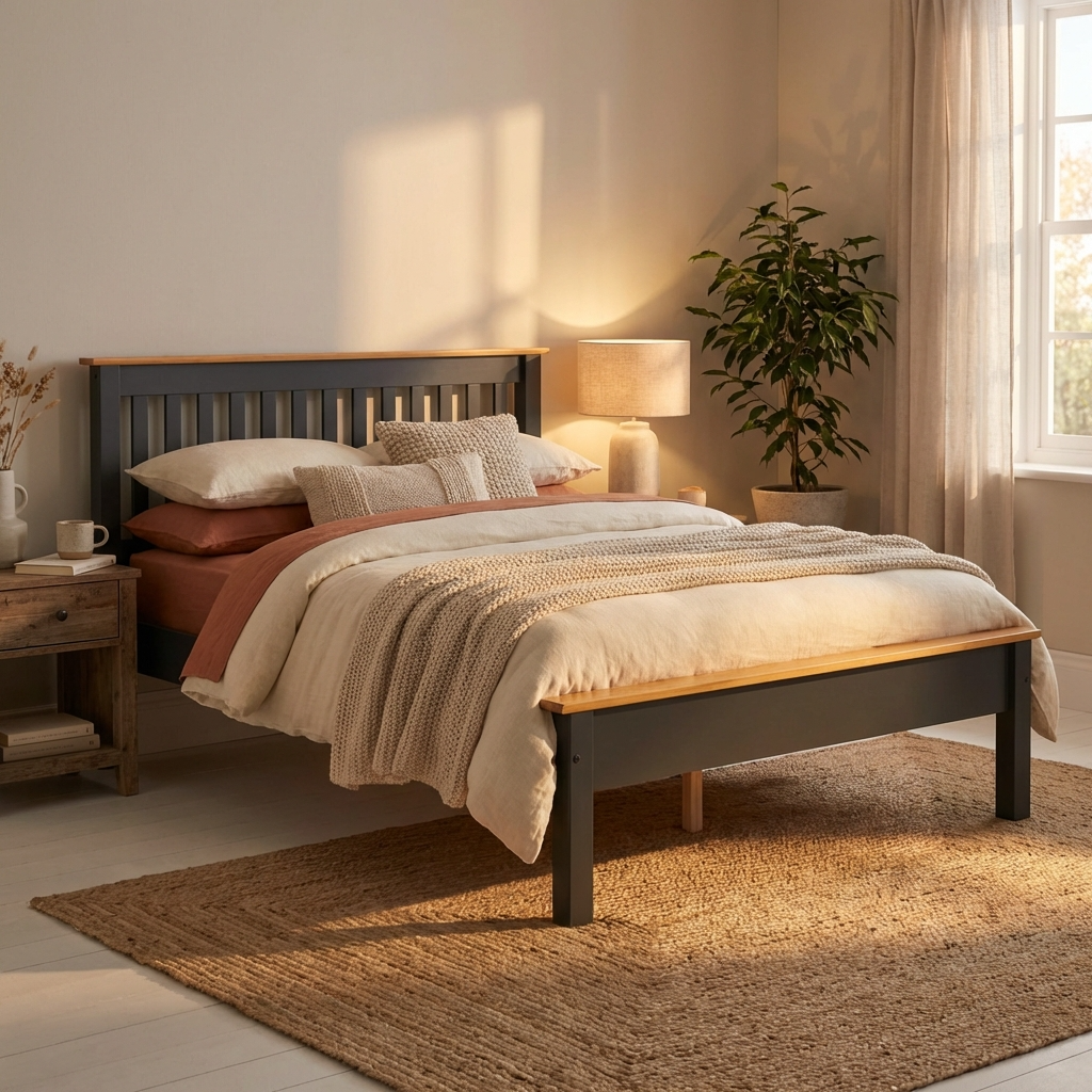 Monaco Low Foot End Wooden Bed Frame