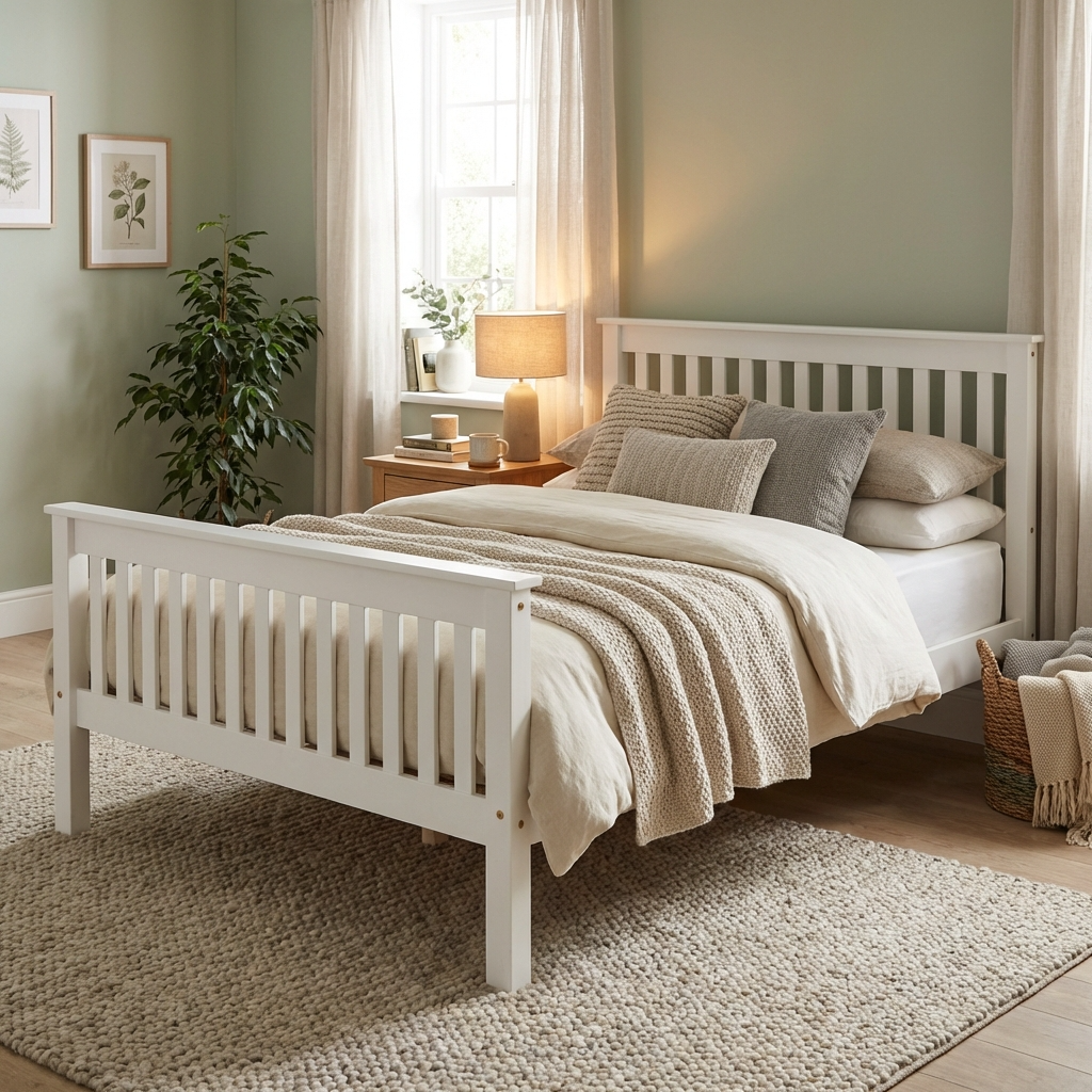 Monaco High Foot End Wooden Bed Frame