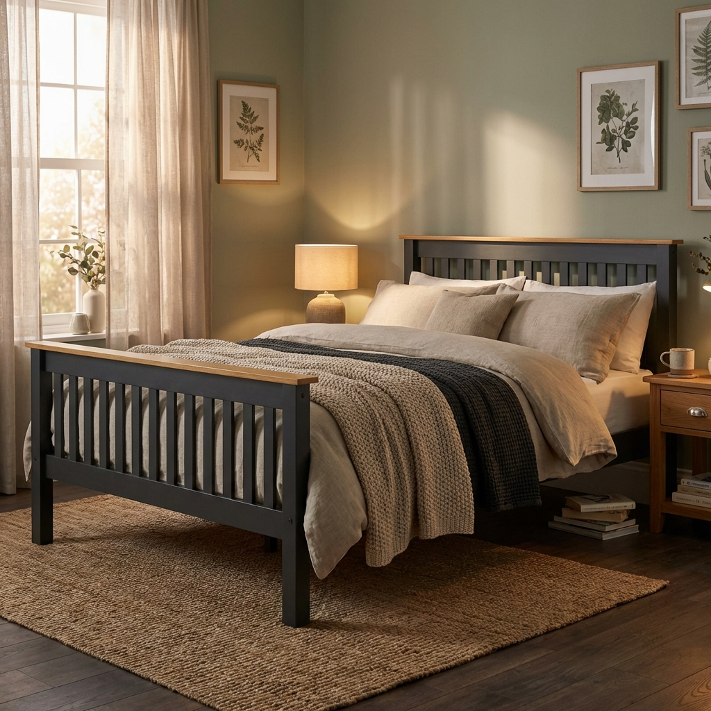 Monaco High Foot End Wooden Bed Frame
