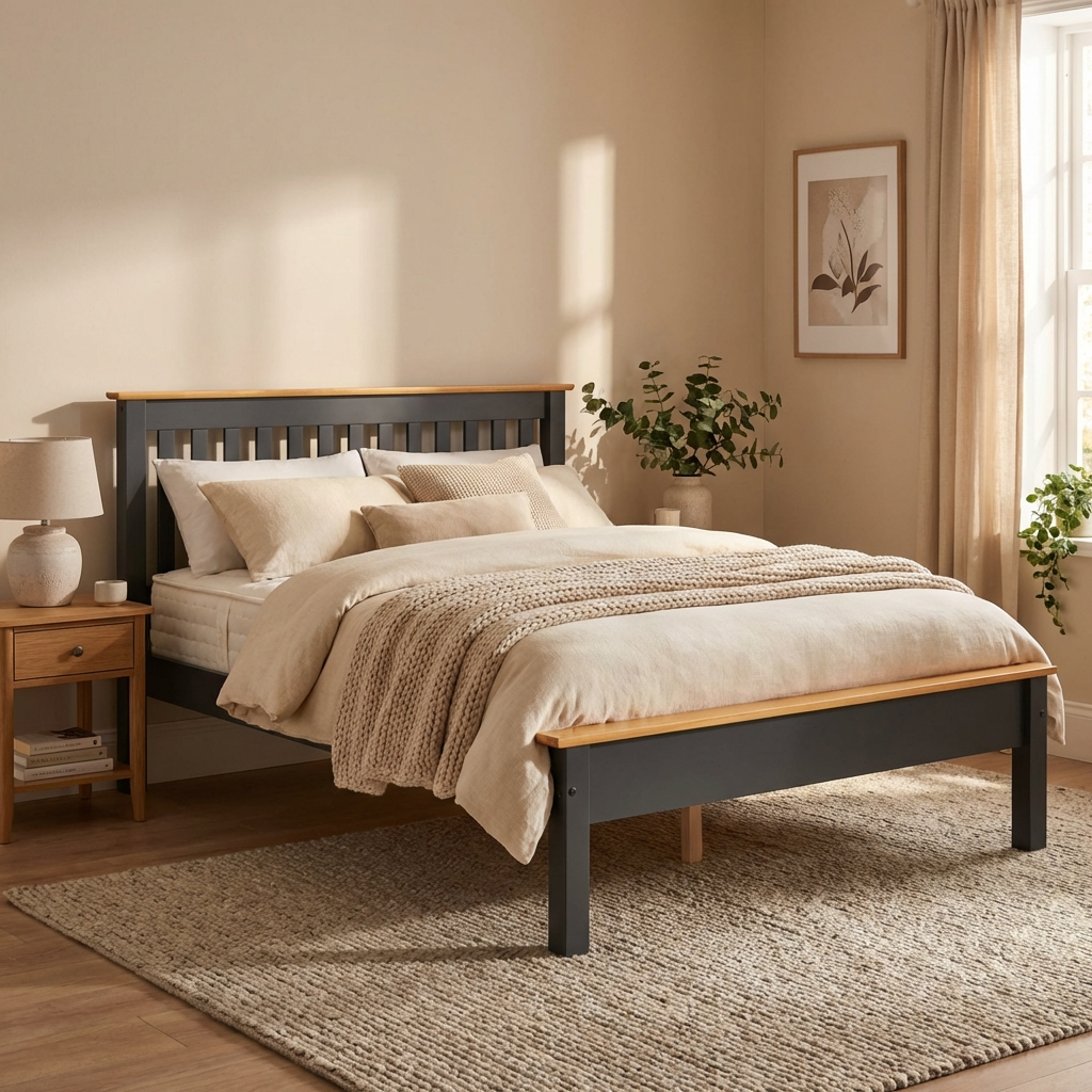 Monaco Low Foot End Wooden Bed Frame