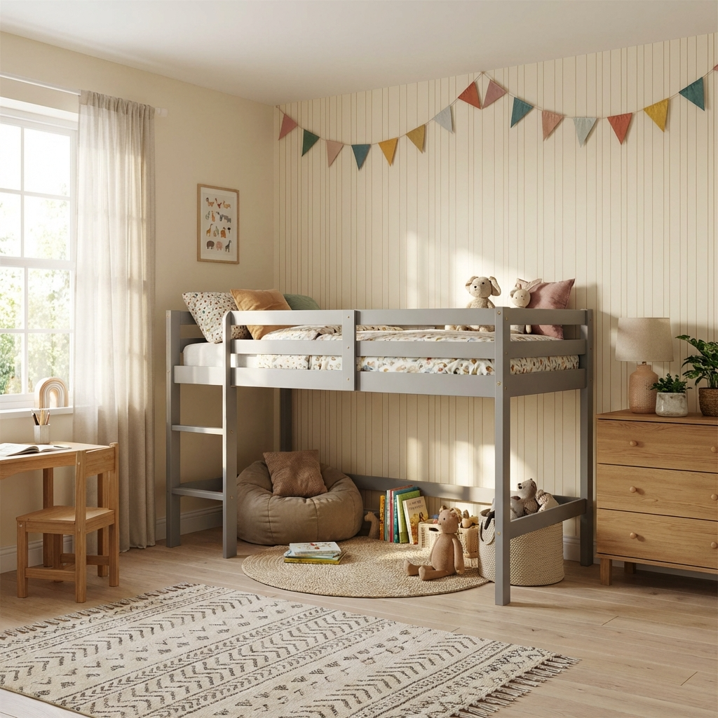 Panama 3ft Single Kids Mid Sleeper Bed Frame