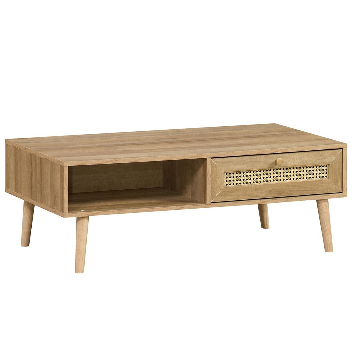 Manila Rattan Effect Coffee Table with Storage Drawer