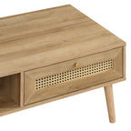 Manila Rattan Effect Coffee Table with Storage Drawer