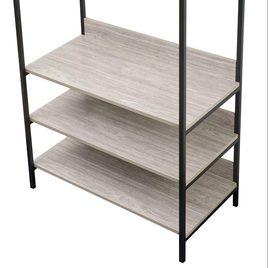 Alva Open Wardrobe Set with 2 Drawers & 4 Shelves