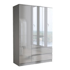 Soho 3 Door Wardrobe & 4 Drawer Chest High Gloss 3 Piece Bedroom Set