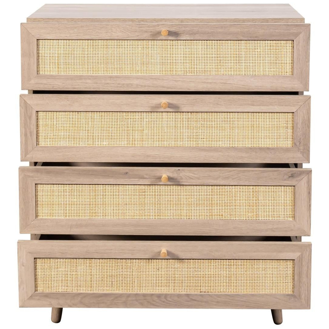 Willow Rattan 2 Door Wardrobe 3 Piece Bedroom Set