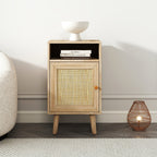 Willow Rattan 1 Door Bedside Table