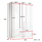 Soho 3 Door 2 Drawer Triple Wardrobe