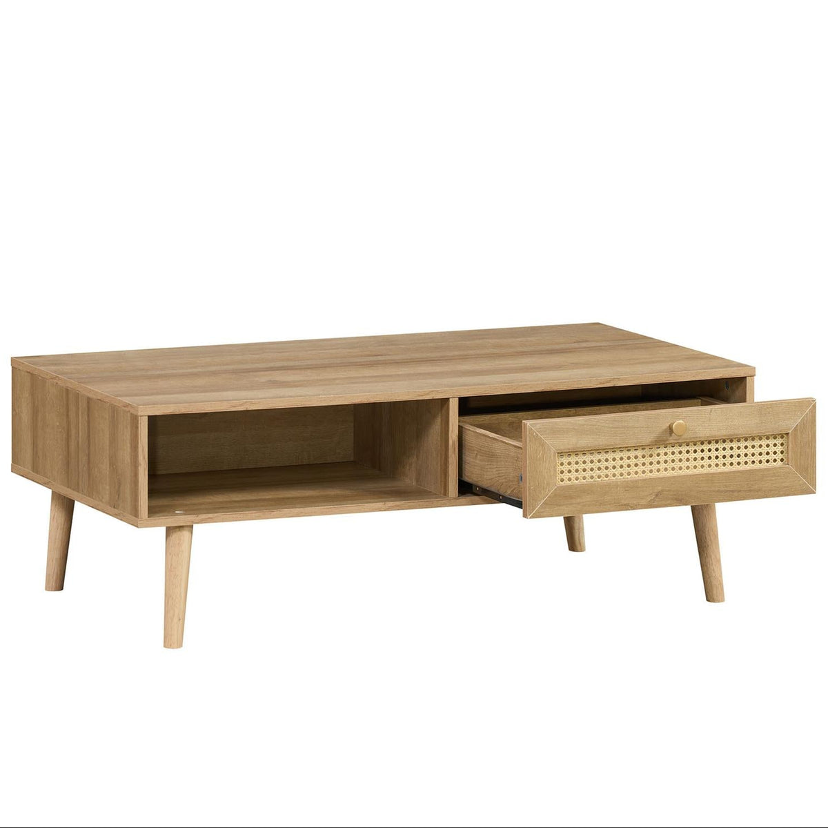 Manila Rattan Effect Coffee Table with Storage Drawer