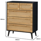 Manila Rattan 2 Door Wardrobe 3 Piece Bedroom Set