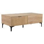 Miami Ridged 2 Drawer Fluted Coffee Table