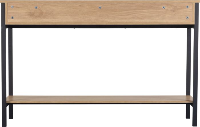 Miami Ridged 2 Drawer Fluted Console Table with Open Shelf