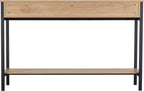 Miami Ridged 2 Drawer Fluted Console Table with Open Shelf