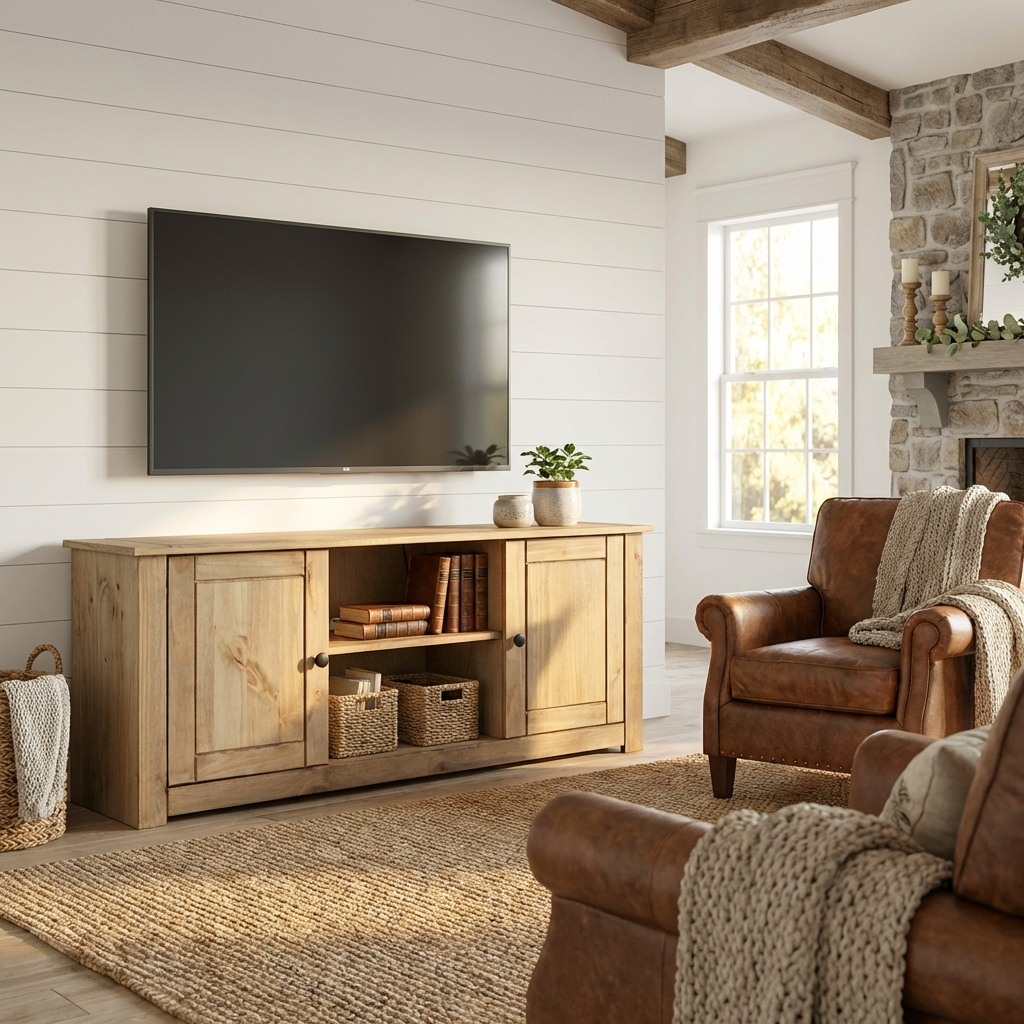 Panama 2 Door 1 Shelf TV Unit