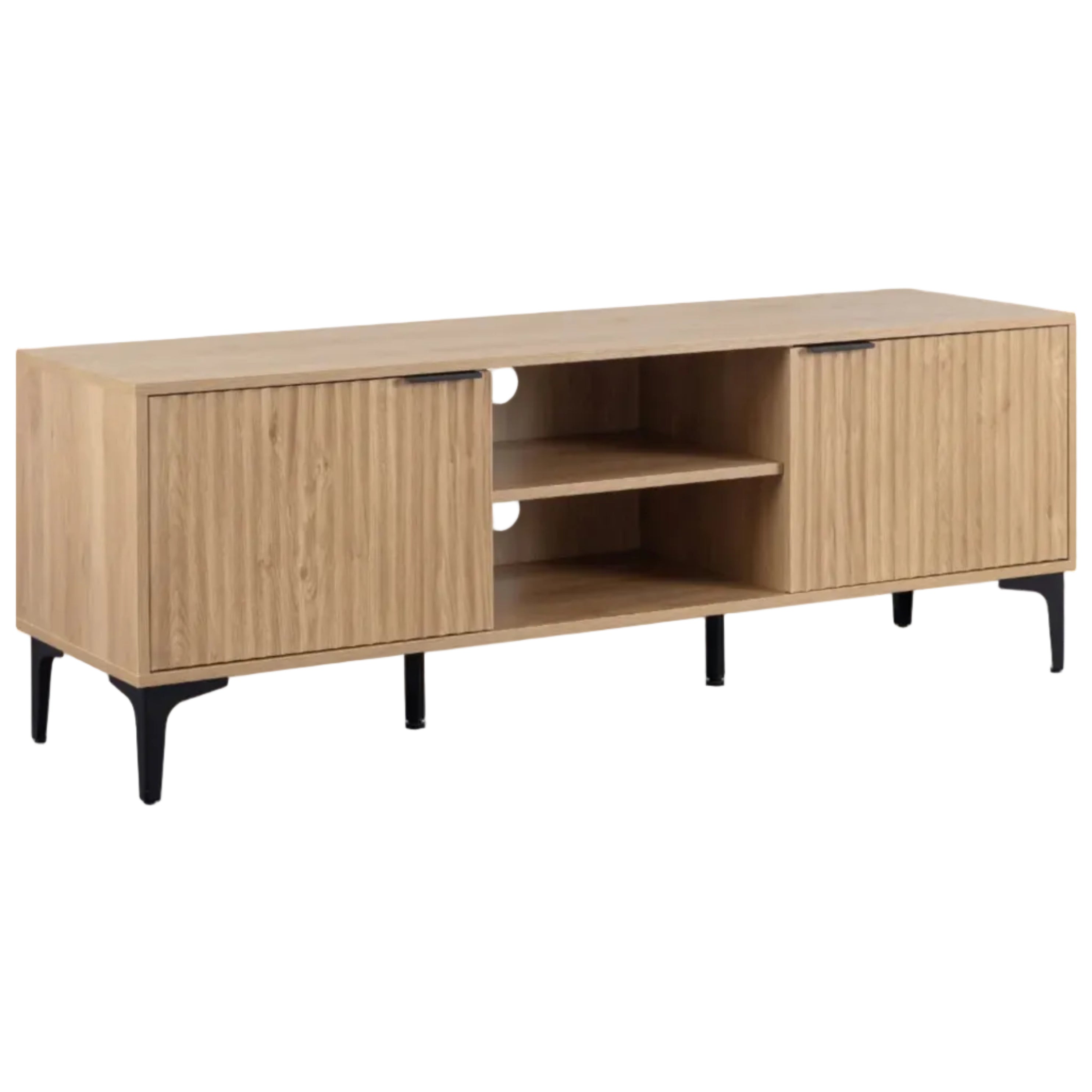 Miami Ridged 2 Door TV Unit with Shelves