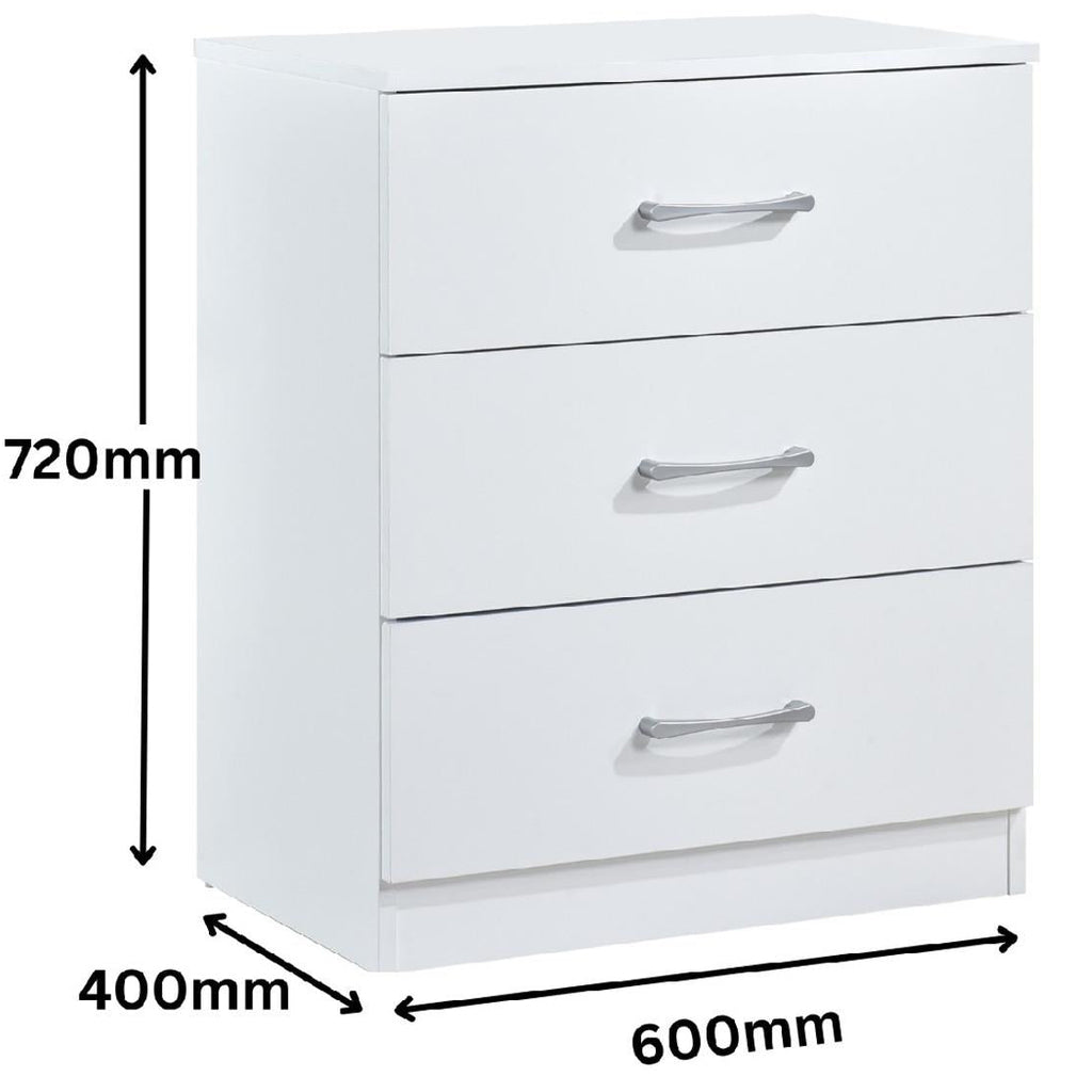 Highbury 2 Door Double Wardrobe & 3 Drawer Chest 2 Piece Bedroom Set