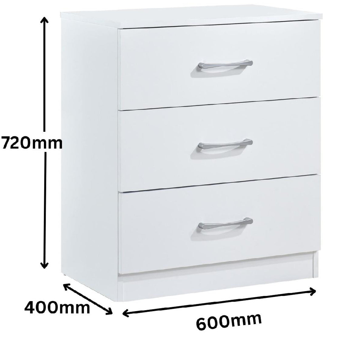 Highbury 2 Door Double Wardrobe & 3 Drawer Chest 2 Piece Bedroom Set