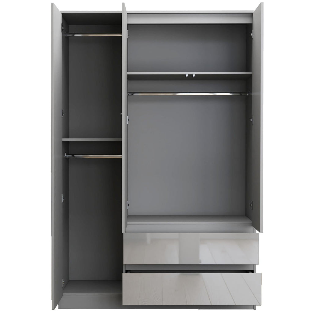 Soho 3 Door Wardrobe, 4 Drawer Chest & Bedside Tables 4 Piece Bedroom Set