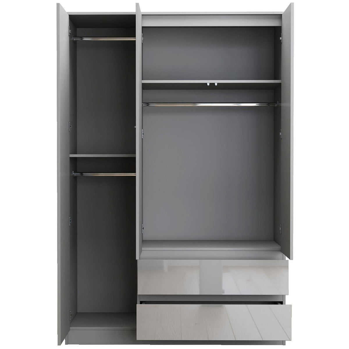Soho 3 Door Wardrobe, 4 Drawer Chest & Bedside Tables 4 Piece Bedroom Set