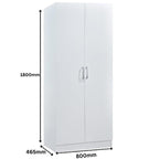 Highbury 2 Door Double Wardrobe & 1 Drawer Bedside 2 Piece Bedroom Set