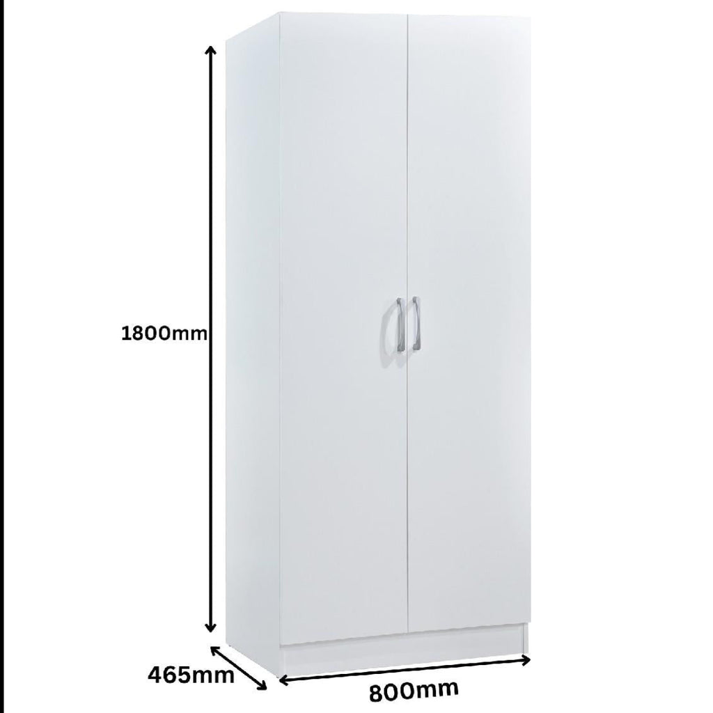 Highbury 2 Door Double Wardrobe & 1 Drawer Bedside 3 Piece Bedroom Set