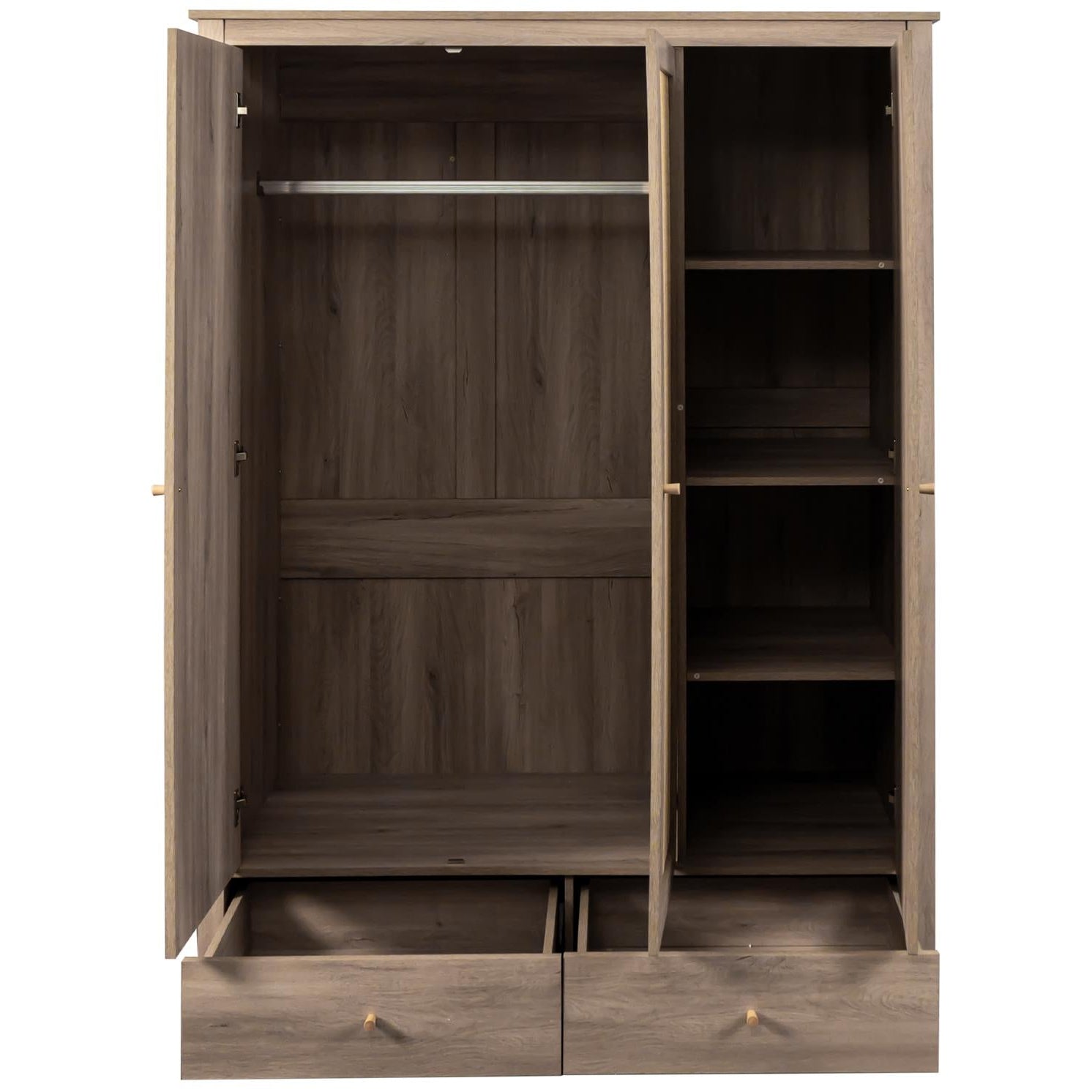 Willow Rattan 3 Door Wardrobe 3 Piece Bedroom Set
