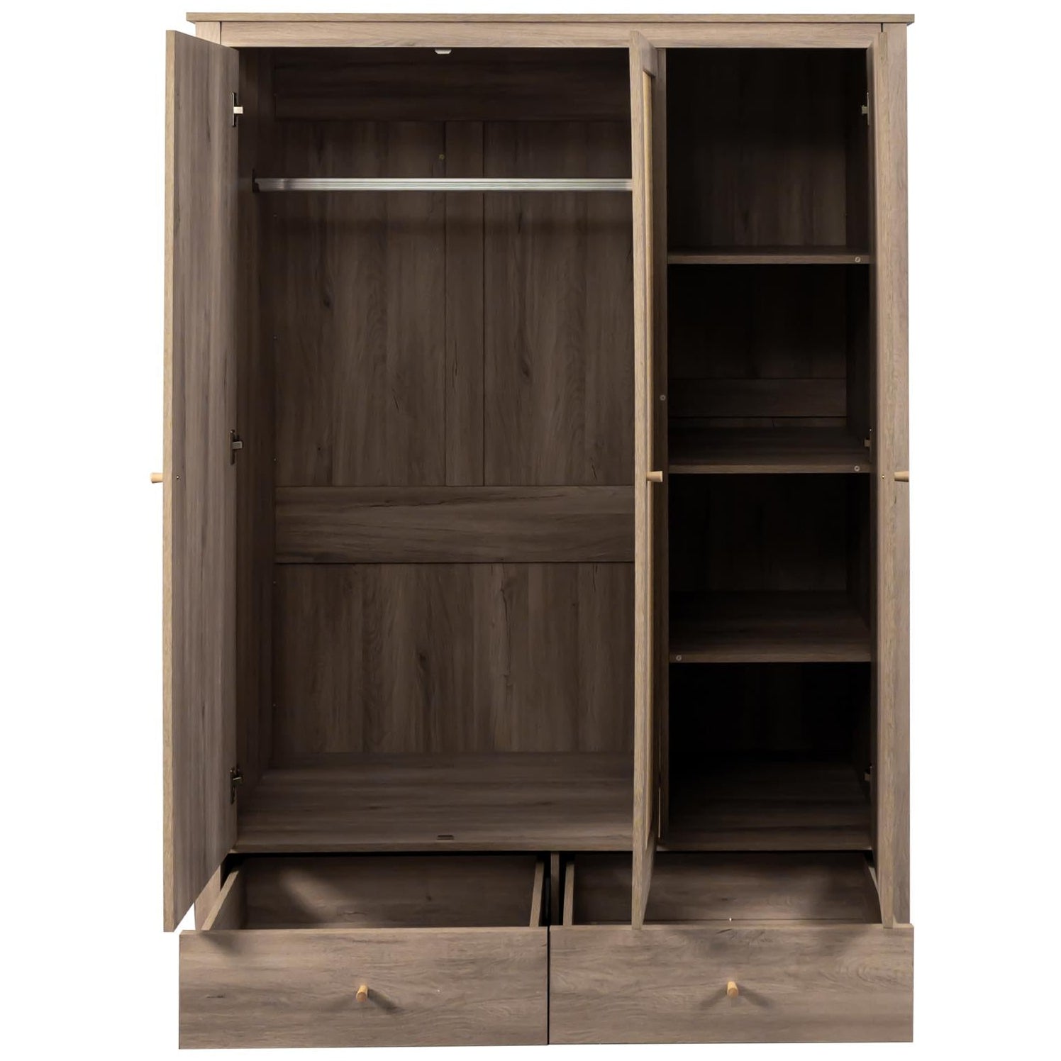 Willow Rattan 3 Door Wardrobe 3 Piece Bedroom Set