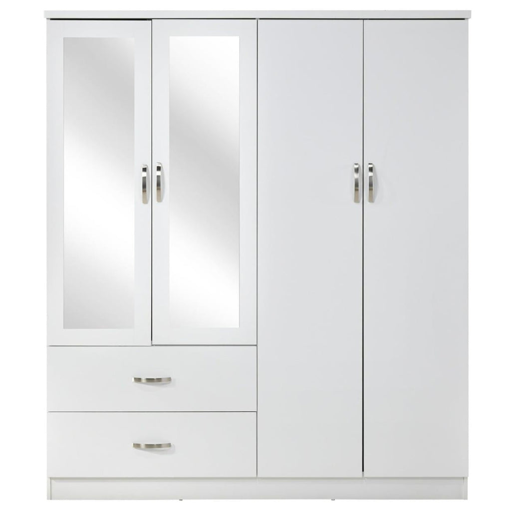 Paddington 4 Door Wardrobe & 3+2 Drawer Chest 3 Piece Bedroom Set