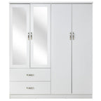 Paddington 4 Door 2 Drawer Mirrored Wardrobe