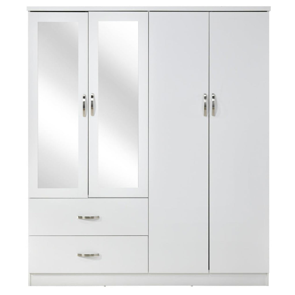 Paddington 4 Door Wardrobe & 7 Drawer Chest 3 Piece Bedroom Set