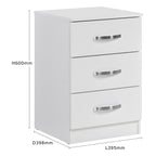 Paddington 3+2 Drawer Chest 3 Piece Bedroom Set