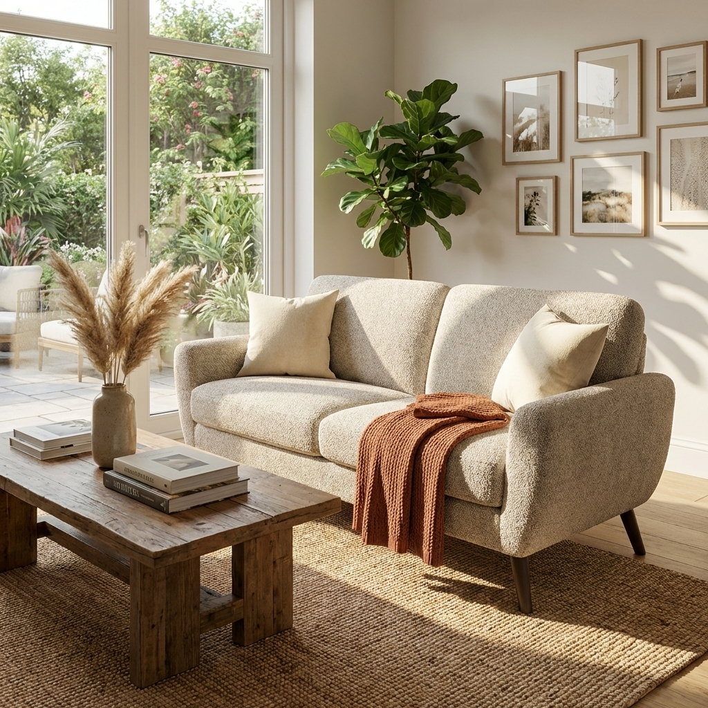 Harold Linen 3 Seater Sofa