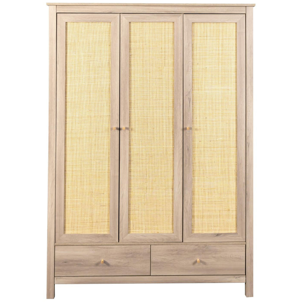 Willow Rattan 3 Door Wardrobe 3 Piece Bedroom Set