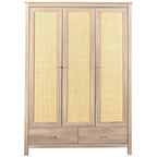 Willow Rattan 3 Door Wardrobe 3 Piece Bedroom Set